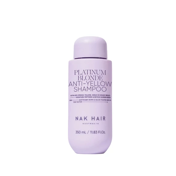 NAK Platinum Blonde Anti-Yellow - Extra erős hamvasító sampon 350 ml