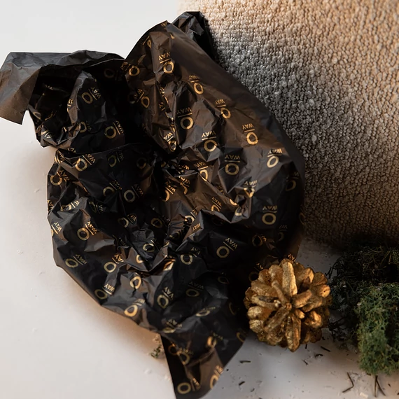 FEKETE - ARANY LOGÓZOTT CSOMAGOLÓPAPÍR